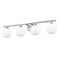 Z-Lite Neoma Vanity, 4-Light, 30 In.W x 6.75 In.L x 7.25 In.H, Brushed Nickel  /Opal Etched 1100-4V-BN - alternate 3